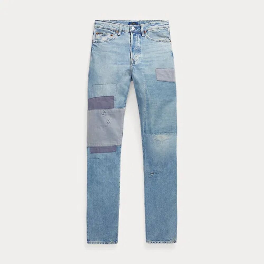 Polo Ralph Lauren High Rise Relaxed Straight Jean Blue Size 25 NEW NWT